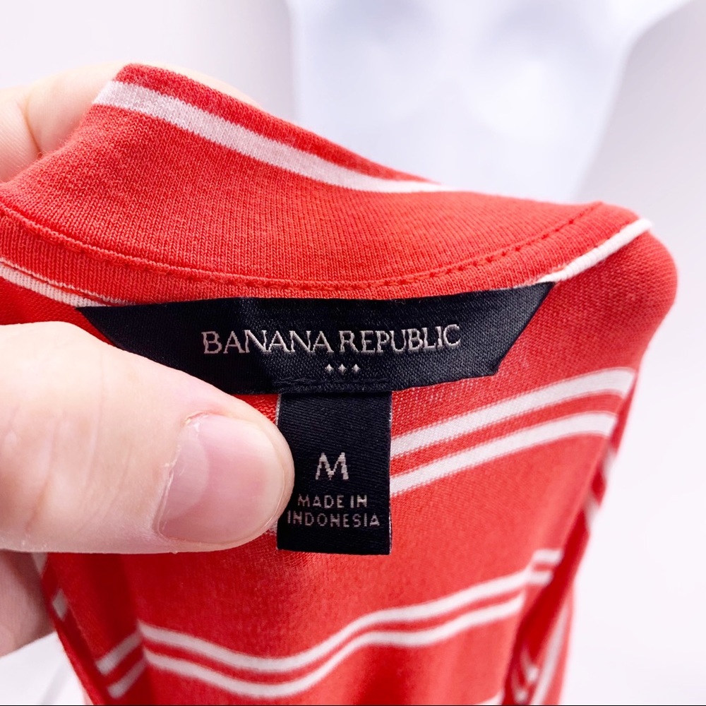 Banana Republic Factory Red and White Striped T-Shirt Dress Size Medium - Picture 7 of 8